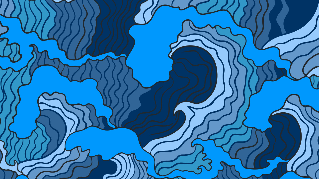 Japanese Wave Pattern Vector, Vector Graphics, Illustration, Japan, Wave. Wallpaper in 1280x720 Resolution