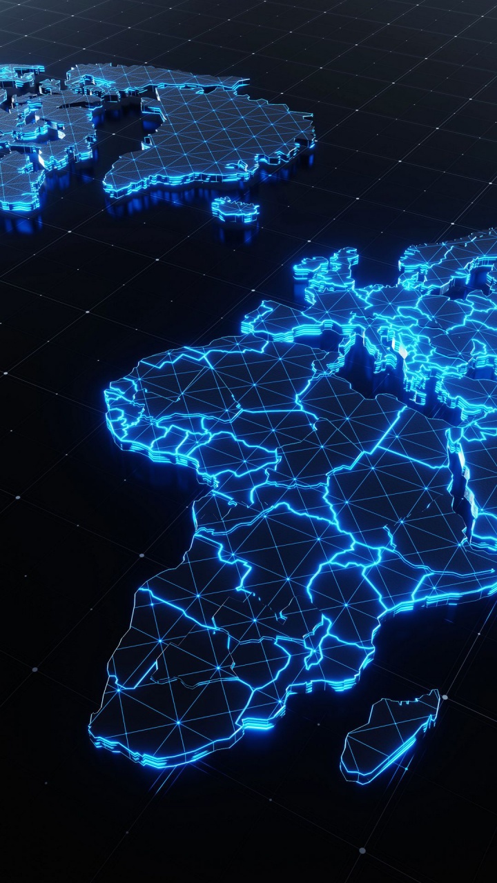 世界地图, 地图, 光, 气体, 电蓝色的 壁纸 720x1280 允许