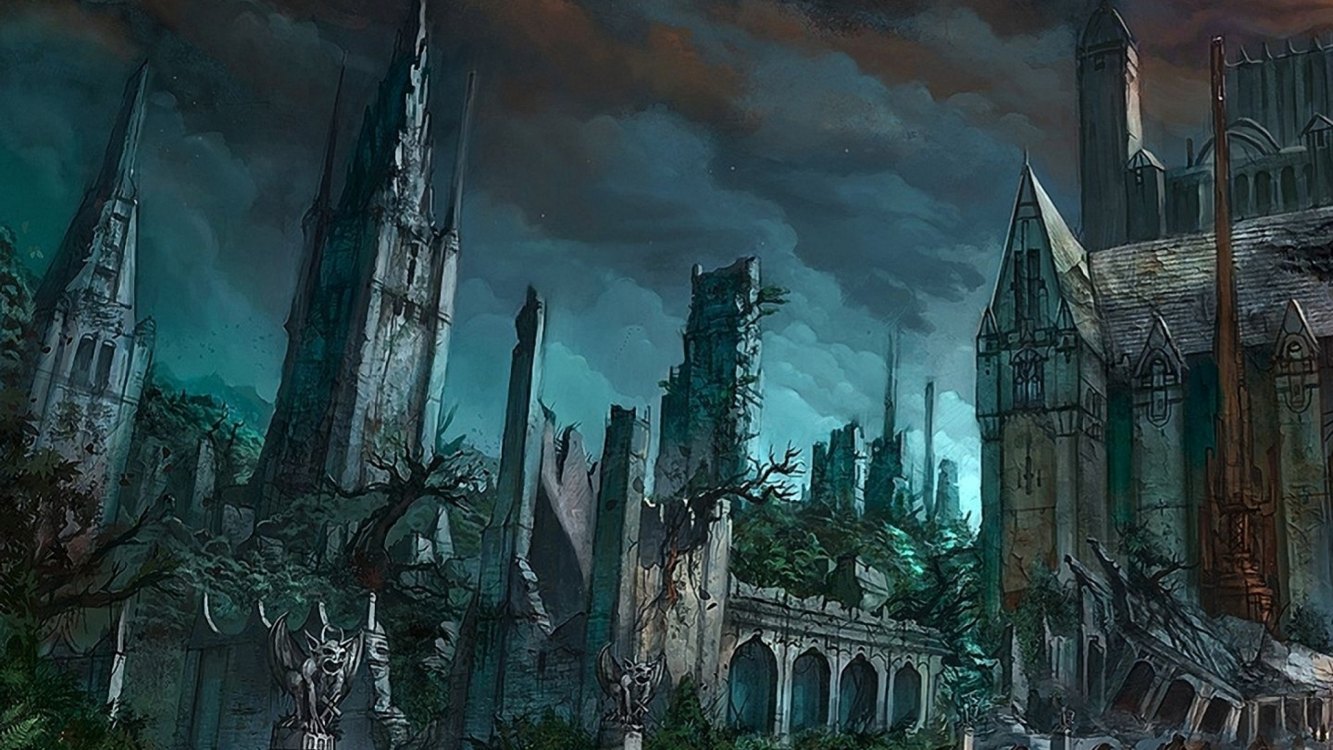 Leute, Die Auf Der Straße in Der Nähe Von Gebäudemalerei Gehen. Wallpaper in 1920x1080 Resolution