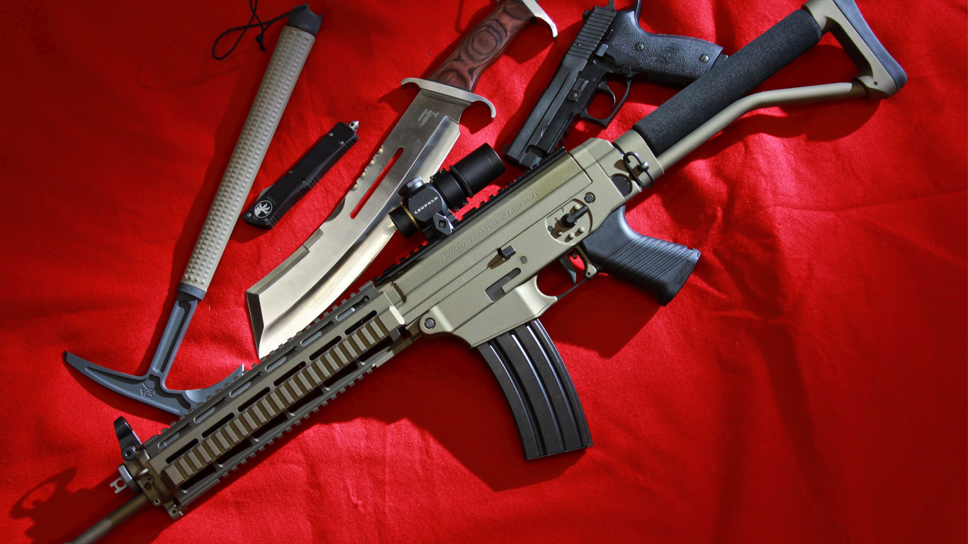 Feuerwaffe, Gewehr, STURMGEWEHR, Trigger, Maschinengewehr. Wallpaper in 1366x768 Resolution