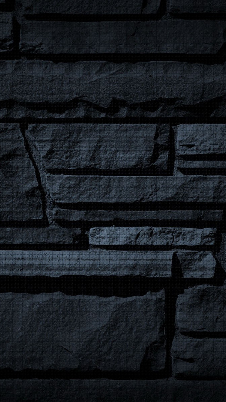 Brown and Black Brick Wall. Wallpaper in 750x1334 Resolution