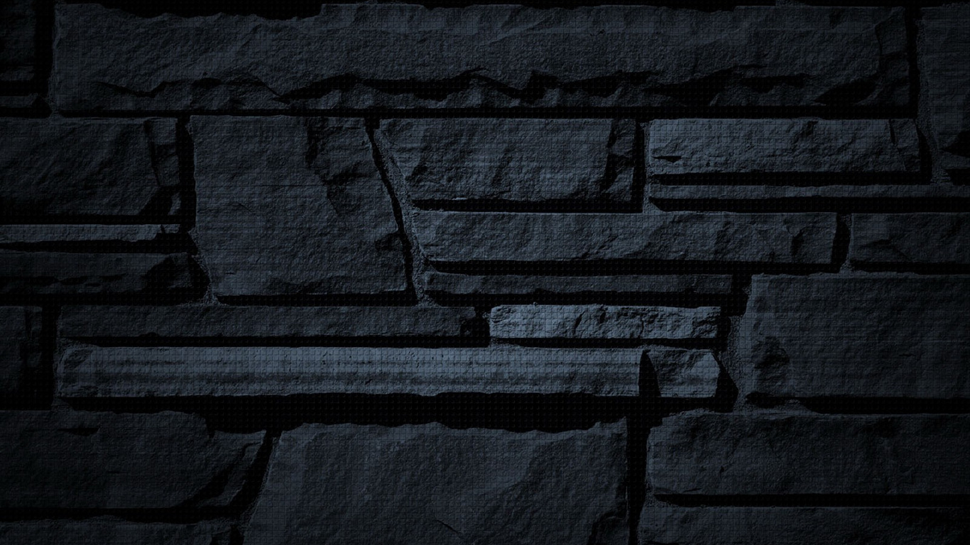纹理, 黑色的, 砖, 石壁, 黑色和白色的 壁纸 1366x768 允许