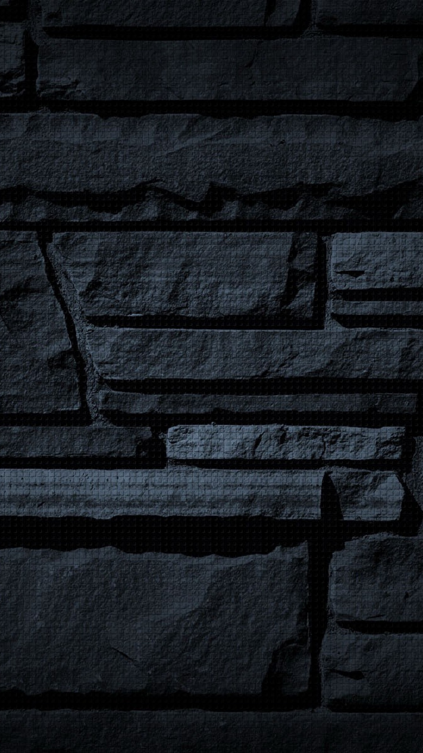 纹理, 黑色的, 砖, 石壁, 黑色和白色的 壁纸 1440x2560 允许