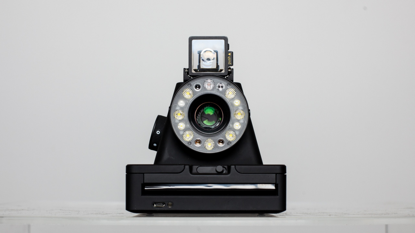 Black and Silver Camera on White Table. Wallpaper in 1366x768 Resolution