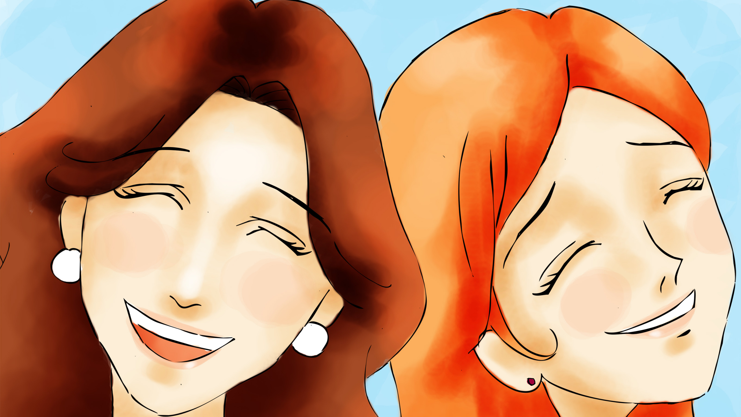 Sonrisa, Nariz, Caricatura, Mejilla, Piel. Wallpaper in 2560x1440 Resolution