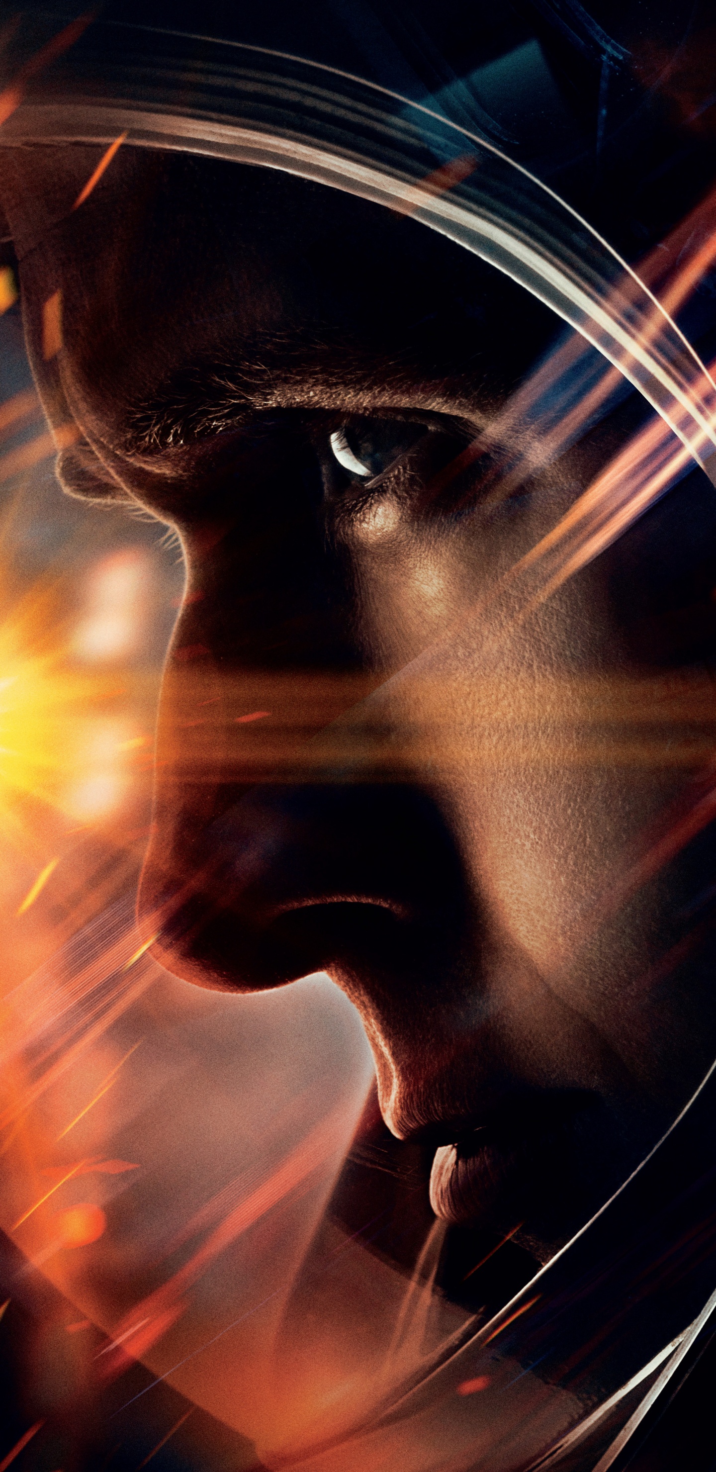 Fond D'écran Numérique Lumière Rouge et Bleue. Wallpaper in 1440x2960 Resolution