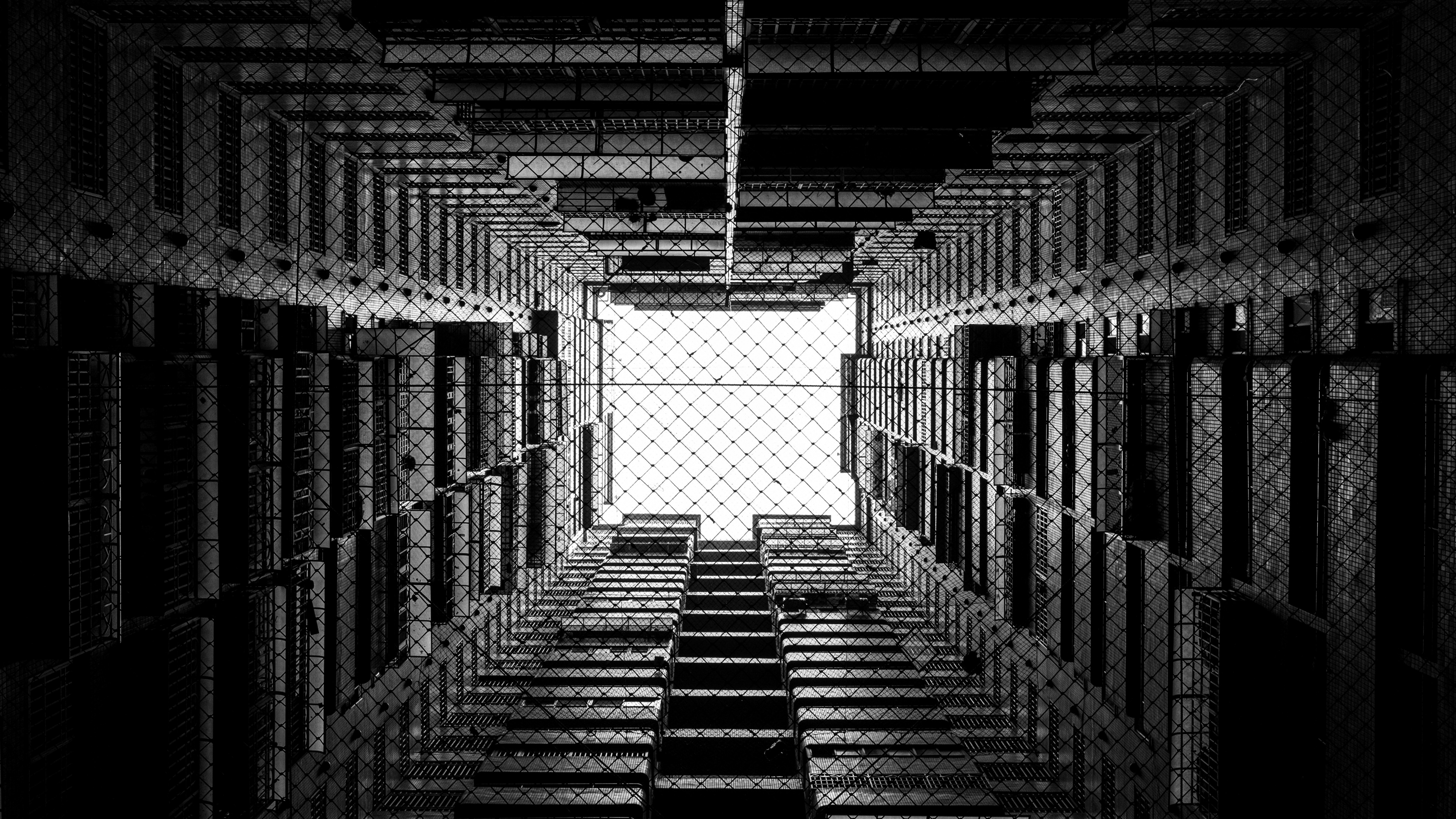 Photo en Niveaux de Gris de L'intérieur du Bâtiment. Wallpaper in 3840x2160 Resolution