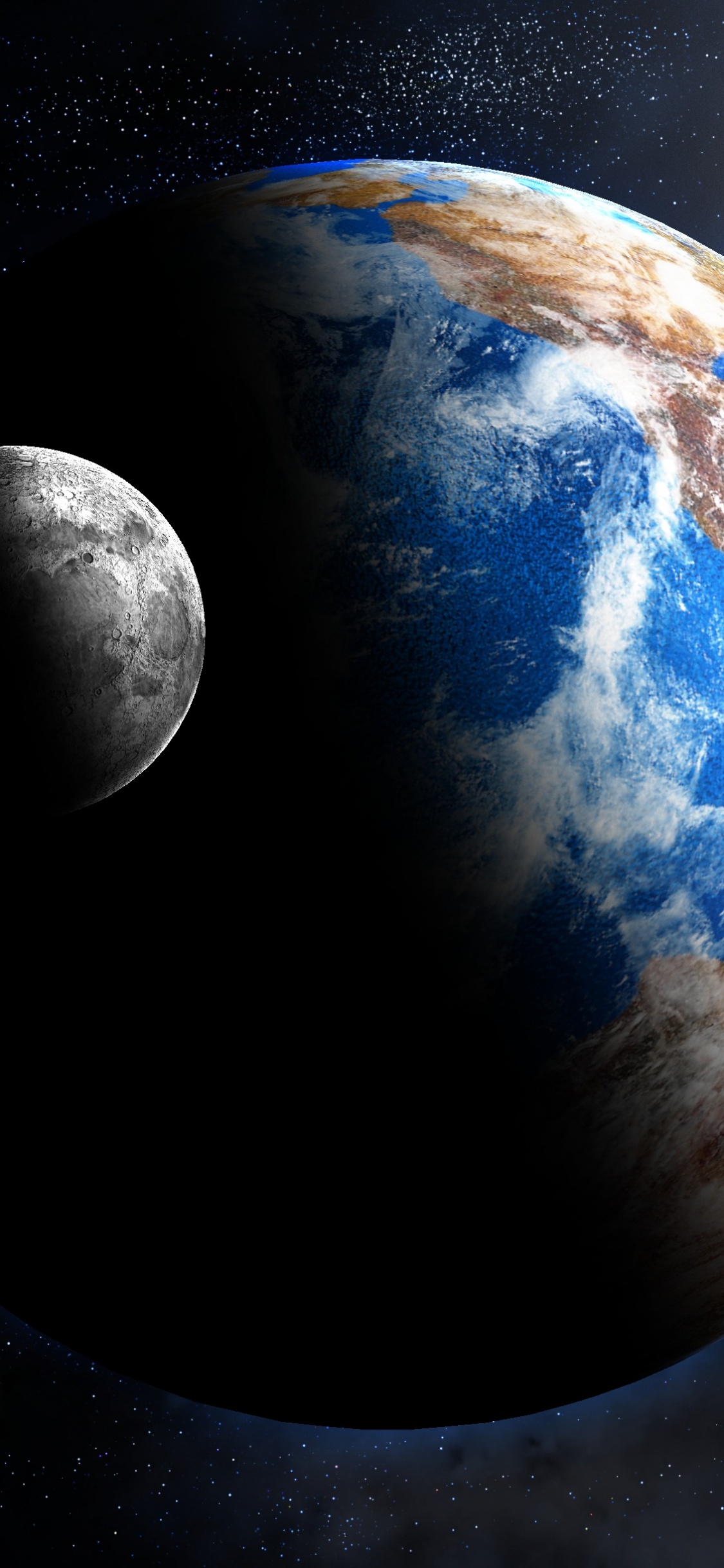 Planète Terre Bleue et Blanche. Wallpaper in 1125x2436 Resolution