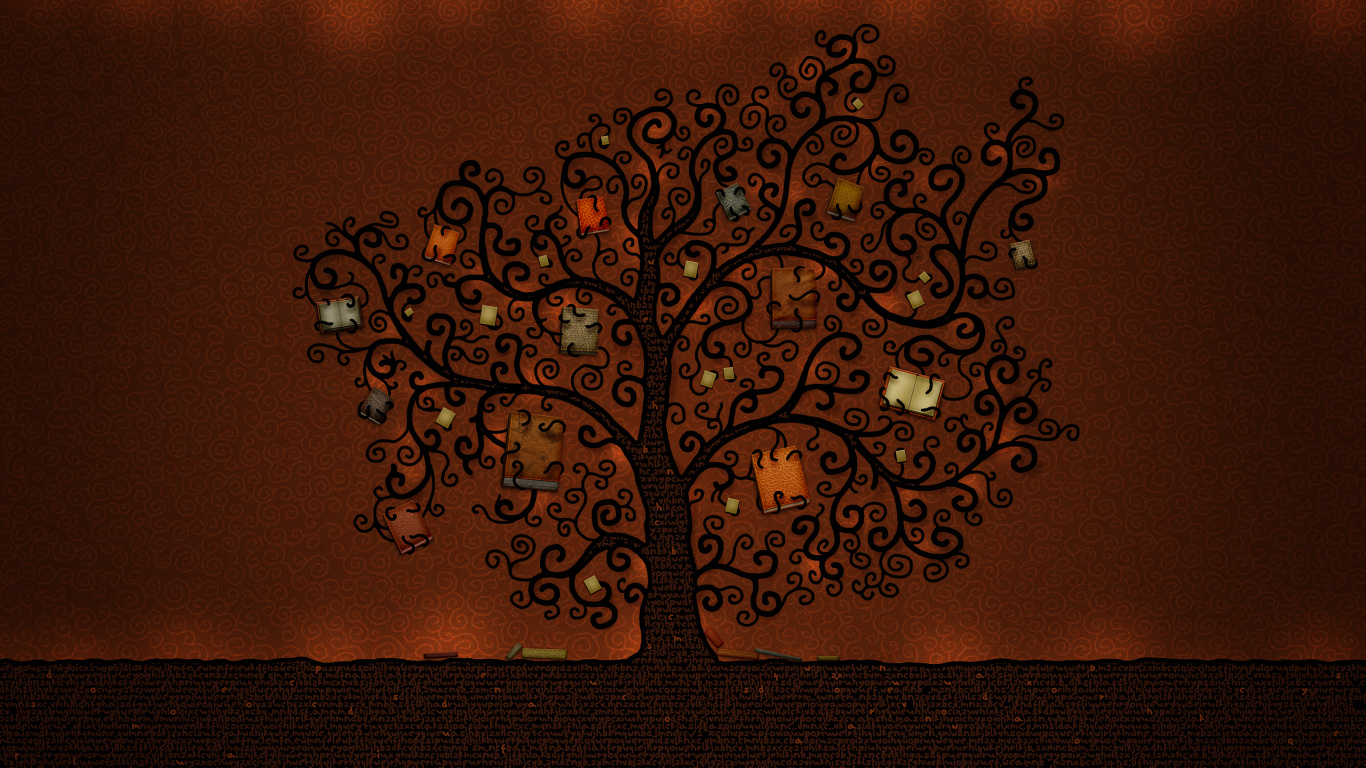 Schwarz-Weiß-Blumenherzillustration. Wallpaper in 1366x768 Resolution