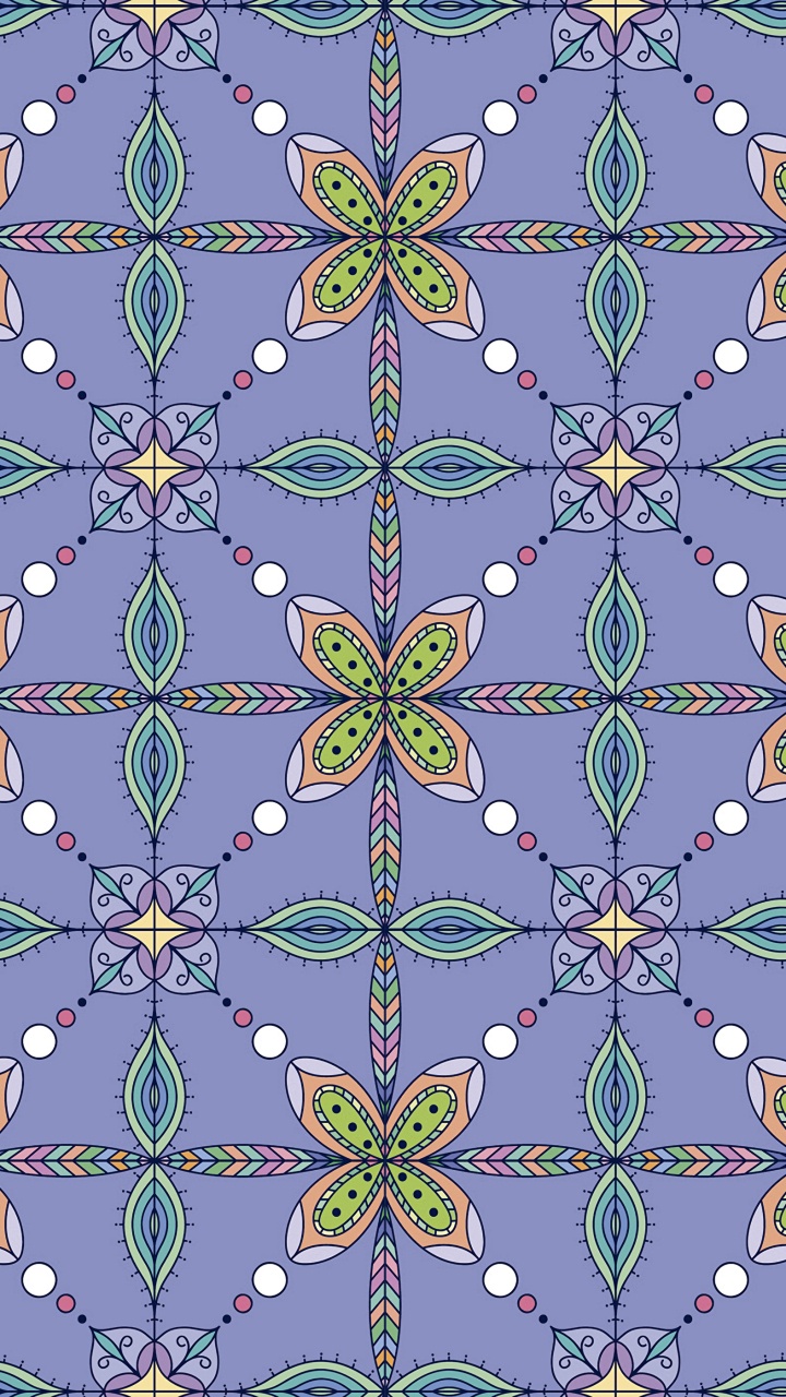 Textile Floral Bleu et Blanc. Wallpaper in 720x1280 Resolution