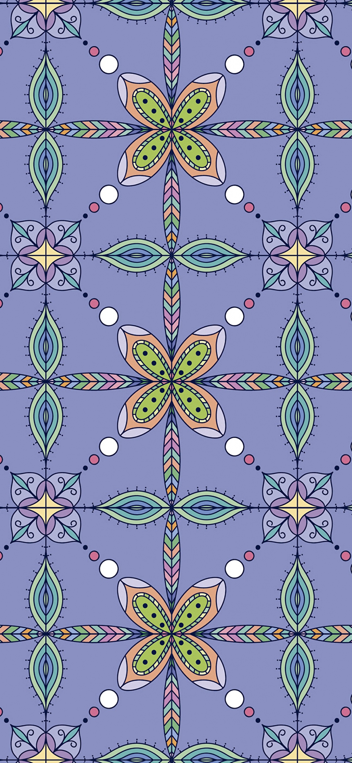 Textil Floral Azul y Blanco. Wallpaper in 1125x2436 Resolution