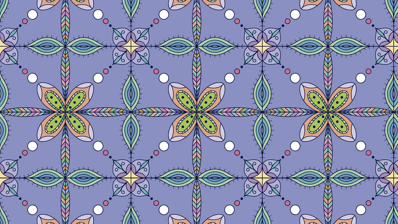 Textil Floral Azul y Blanco. Wallpaper in 1280x720 Resolution