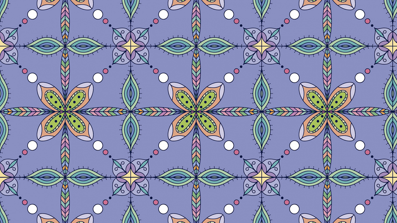 Textil Floral Azul y Blanco. Wallpaper in 1366x768 Resolution