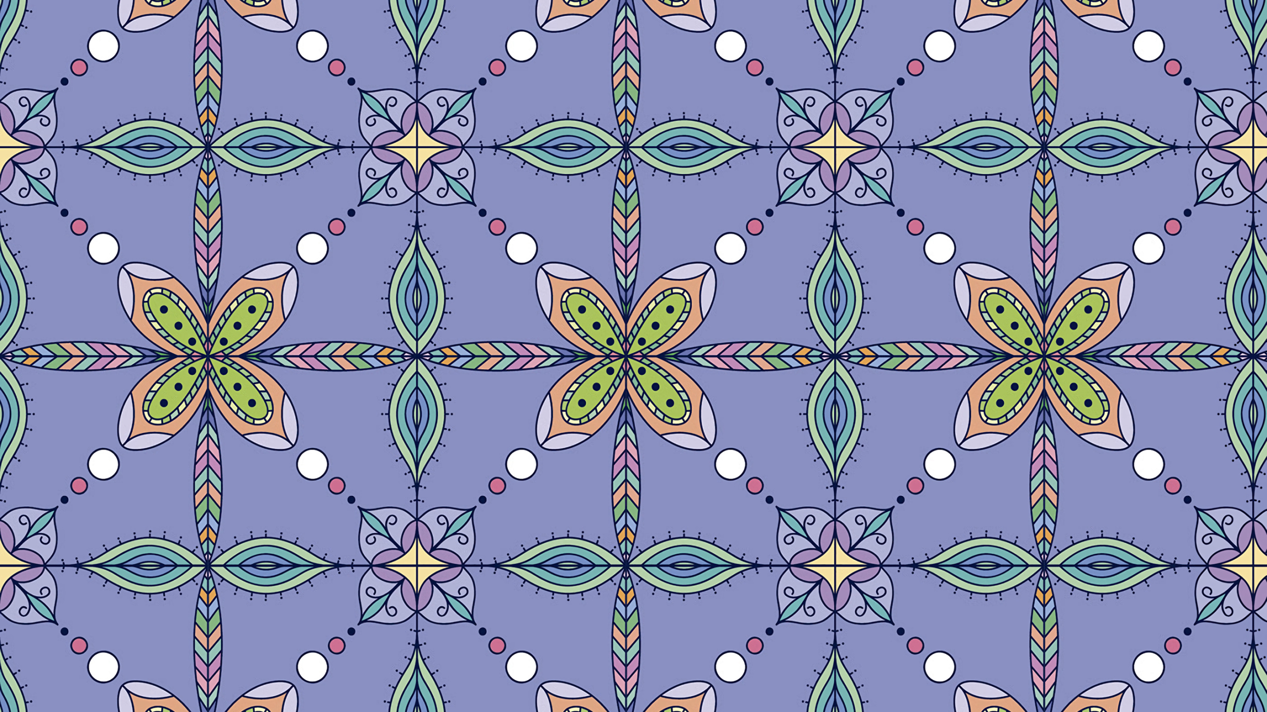 Blue and White Floral Textile. Wallpaper in 2560x1440 Resolution