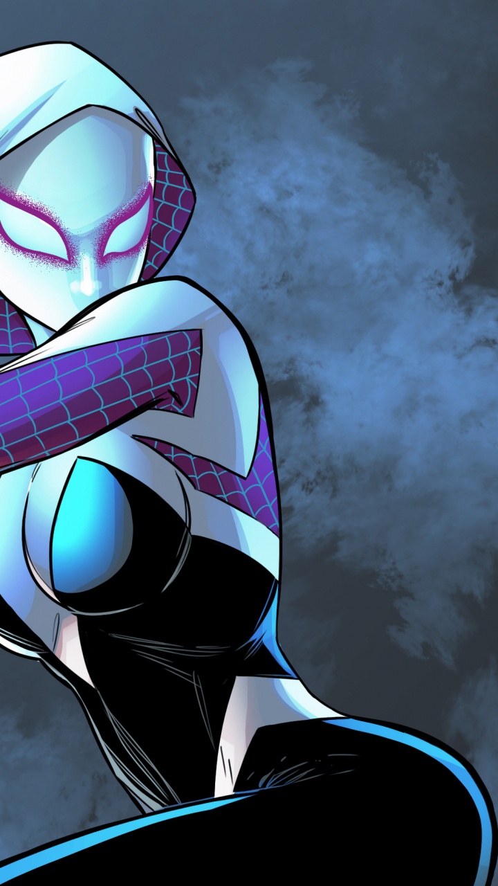 Dans L'araignée Verset Spider Gwen, Spider-Woman, Gwen Stacy, Spider-man, Marvel Comics. Wallpaper in 720x1280 Resolution