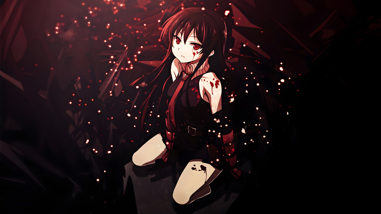 Dark Akame ga Kill, Akame, Animated Cartoon, Akame ga Kill, Sleeve. Wallpaper in 1280x720 Resolution