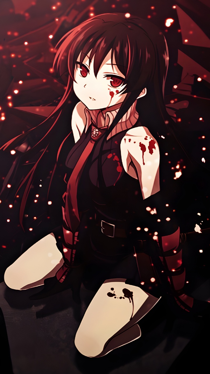 Dark Akame ga Kill, Akame, Animated Cartoon, Akame ga Kill, Sleeve. Wallpaper in 720x1280 Resolution