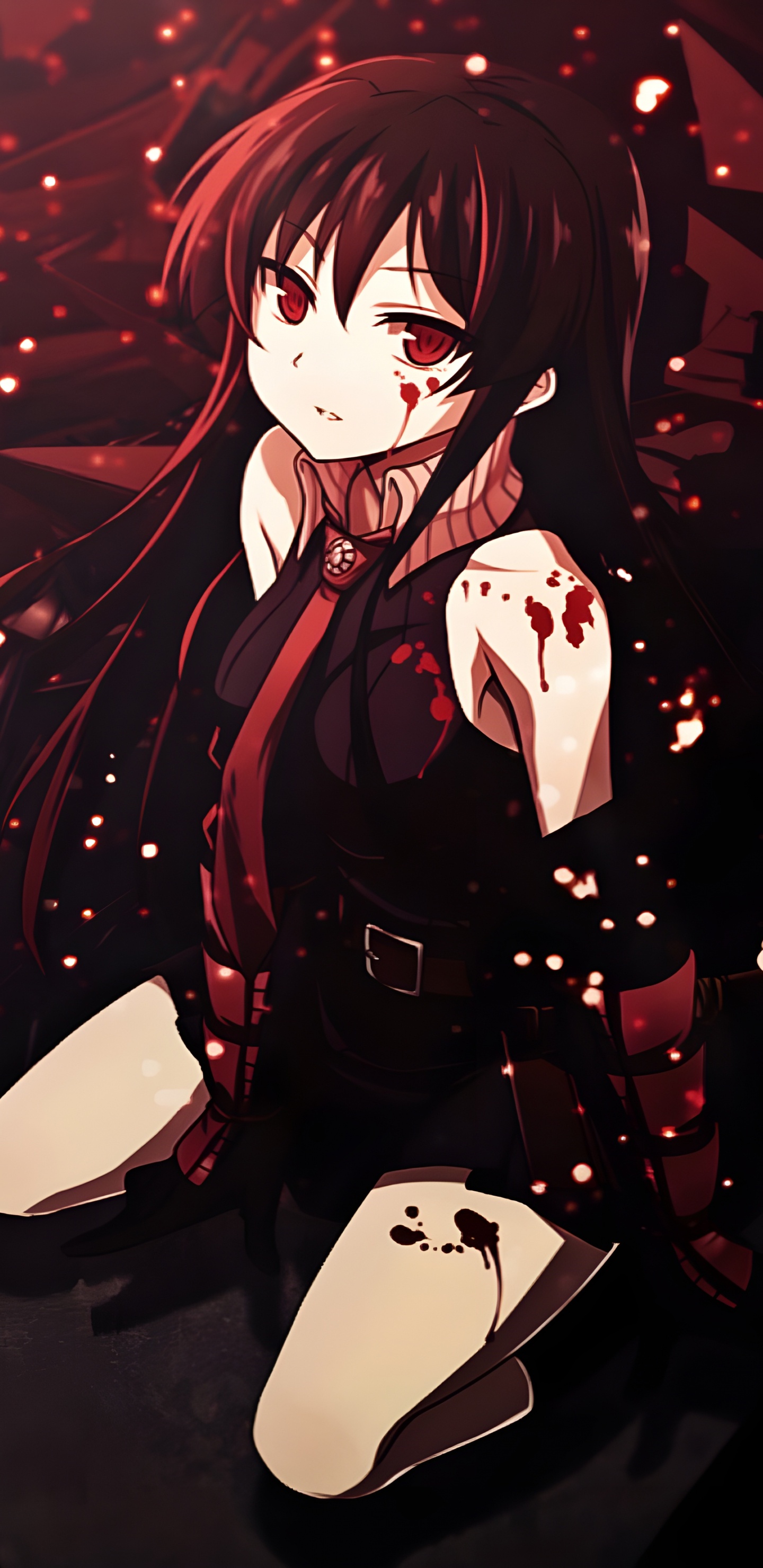 Oscuro Akame ga Matar, Akame, de Dibujos Animados, Akame ga Matar, Manga. Wallpaper in 1440x2960 Resolution