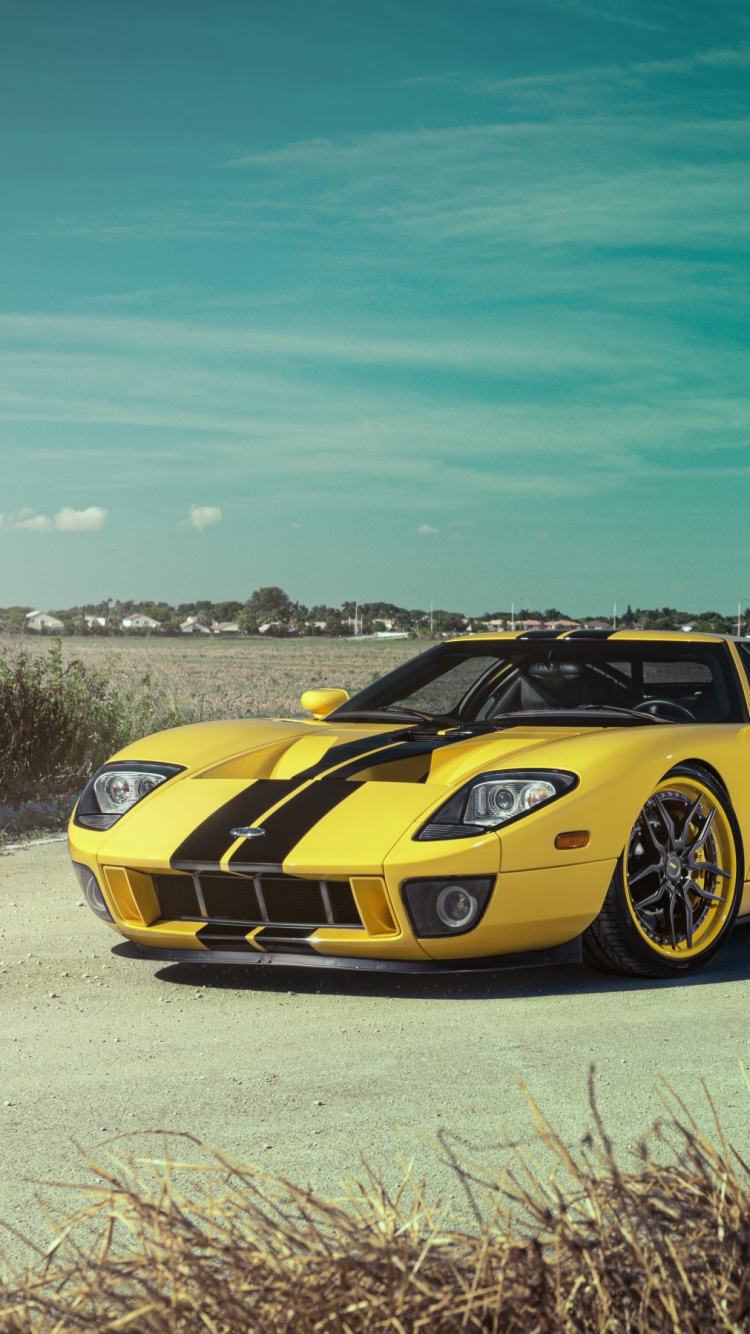 福特野马, 福特gt40, 黄色的, 性能车, 福特gt 壁纸 750x1334 允许