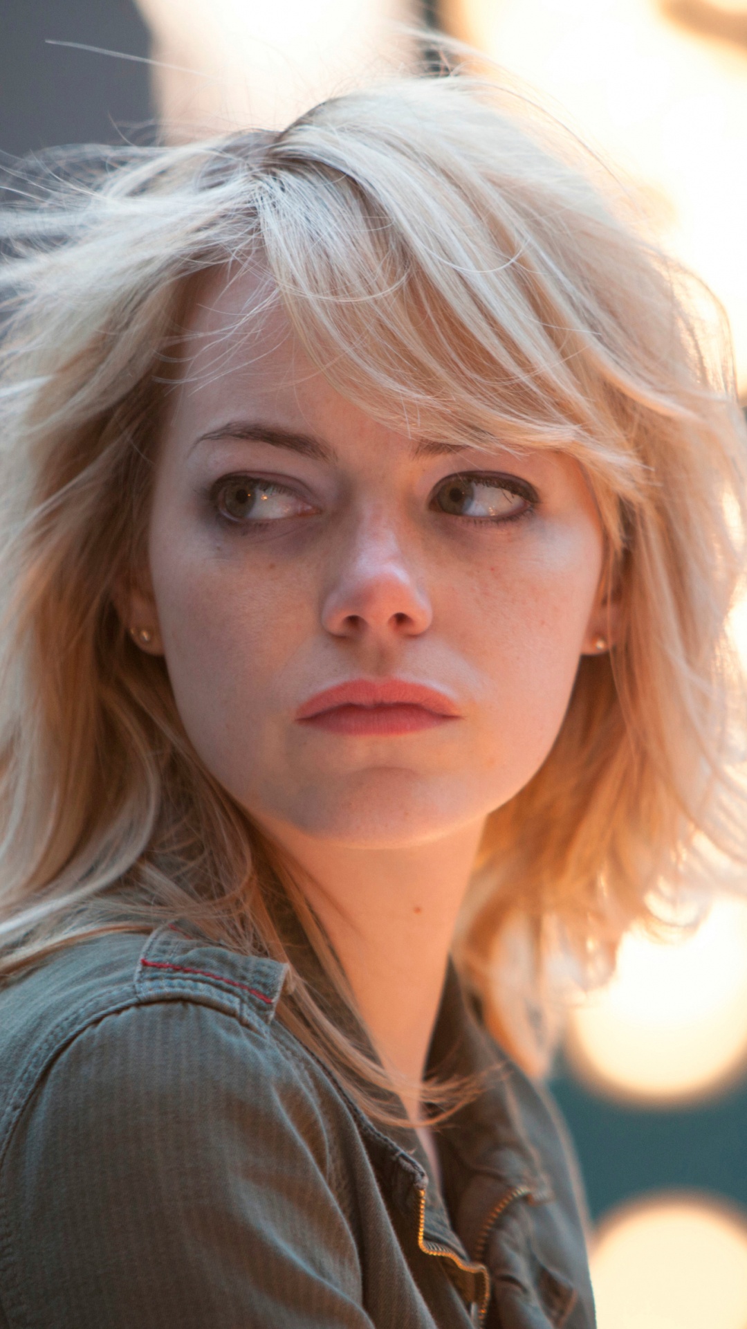 Emma Stone, Vogelmann, Haar, Gesicht, Blonde. Wallpaper in 1080x1920 Resolution