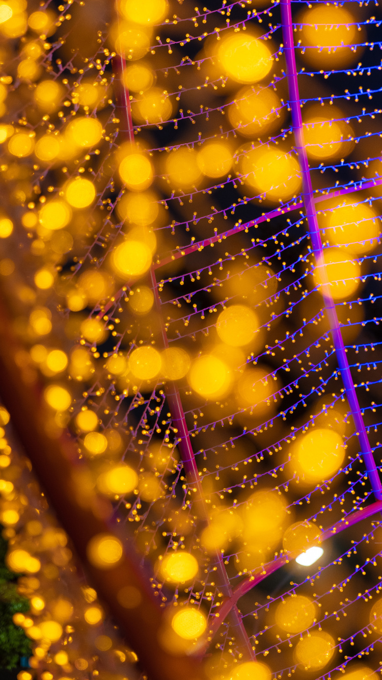 光, 黄色的, 圆圈, 紫色的, 台北 壁纸 750x1334 允许