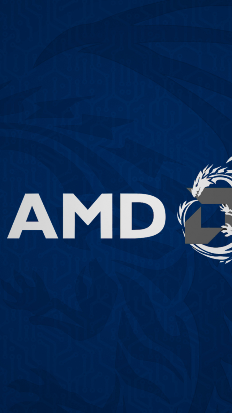 Advanced Micro Devices, Logo, Graphique, Marque, ATI Technologies. Wallpaper in 750x1334 Resolution