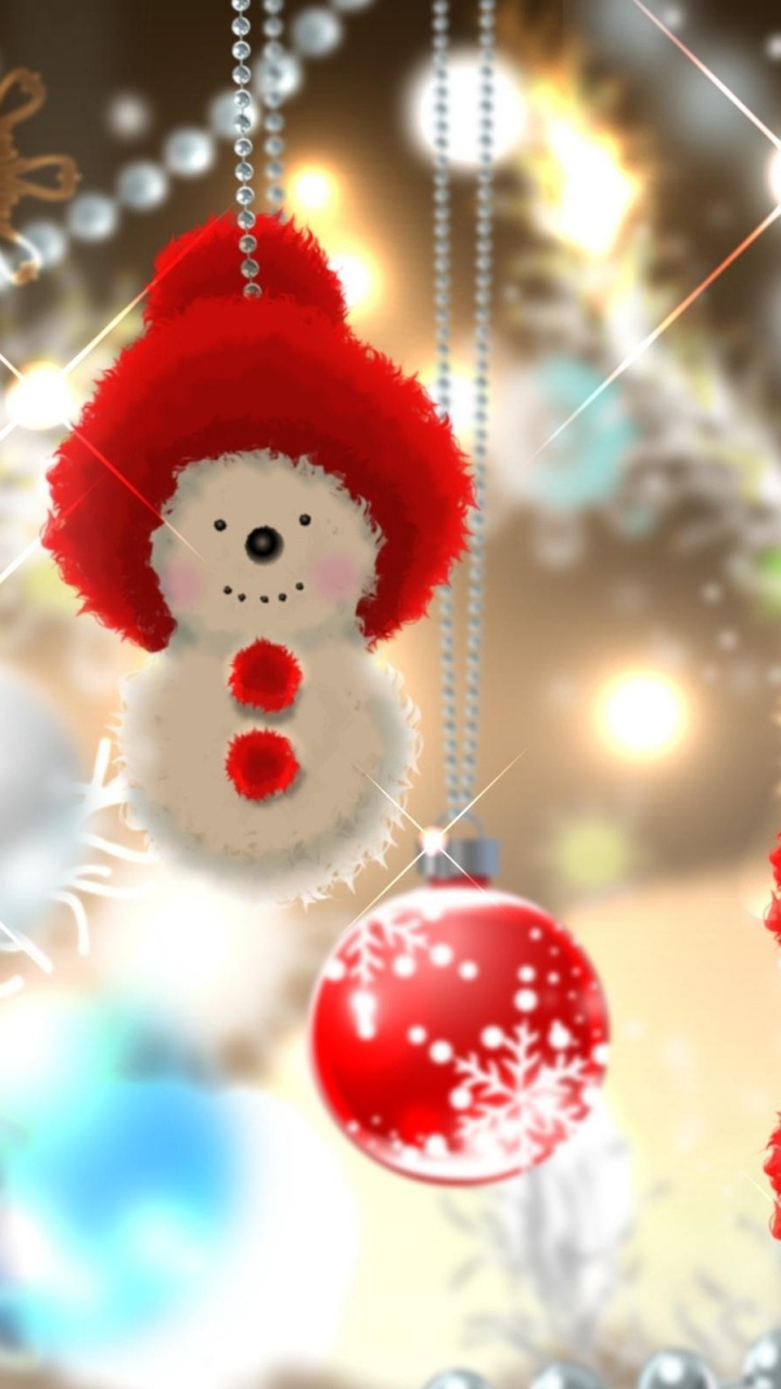 Christmas Day, Santa Claus, Christmas Decoration, Christmas Ornament, Snowman. Wallpaper in 720x1280 Resolution