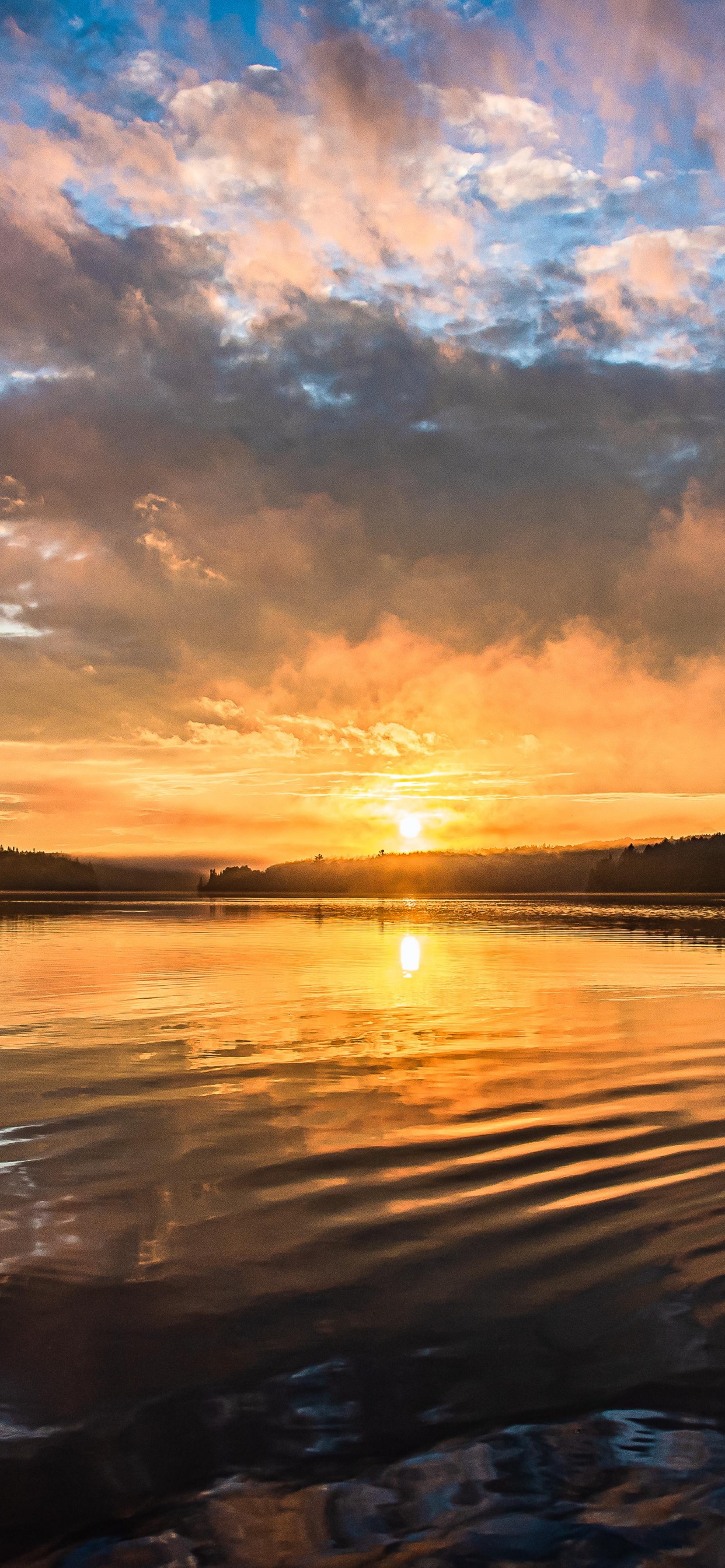 Puesta, Agua, Ambiente, Afterglow, Naturaleza. Wallpaper in 1242x2688 Resolution