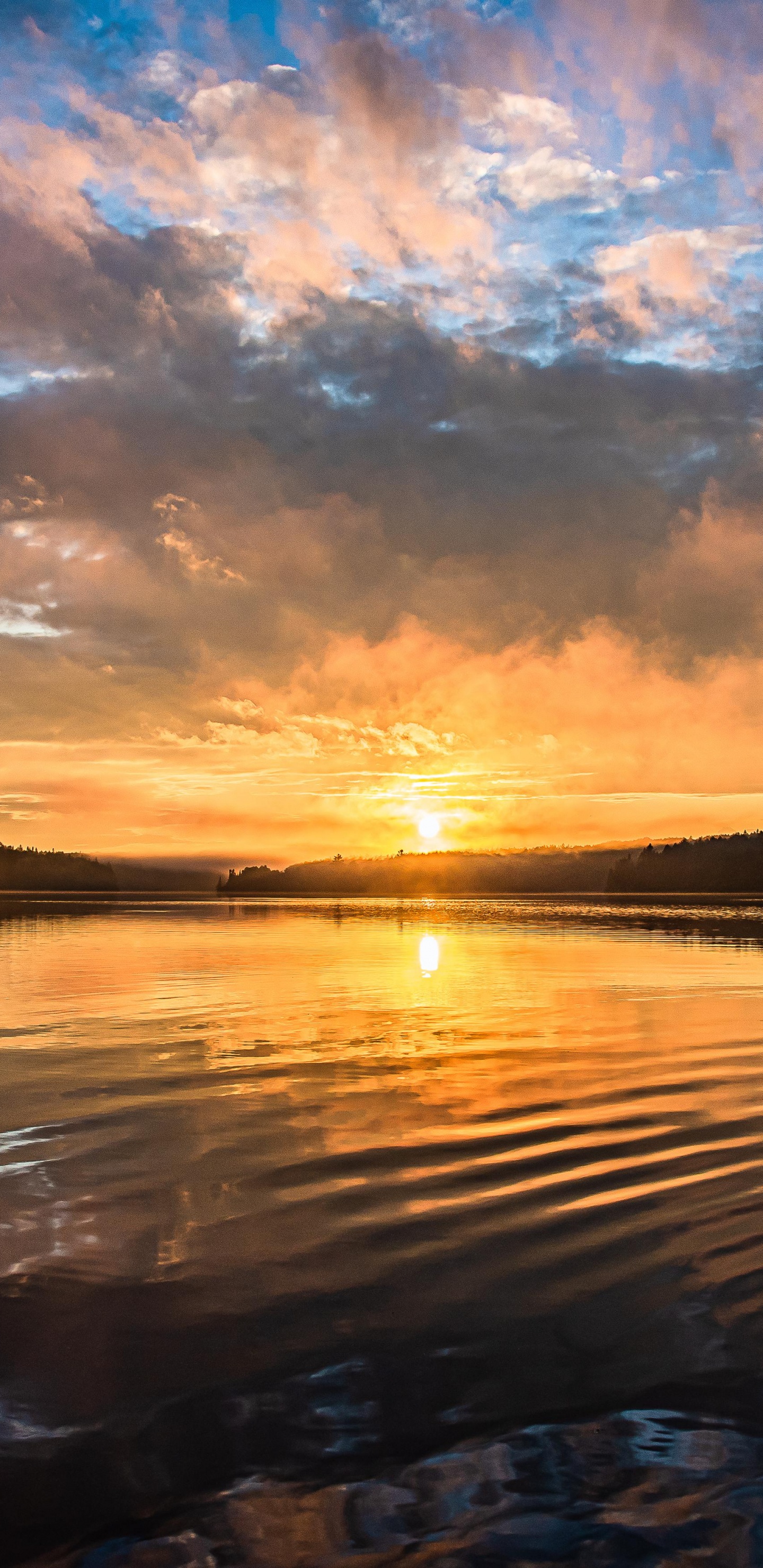 Sunset, Cloud, Water, Atmosphere, Afterglow. Wallpaper in 1440x2960 Resolution