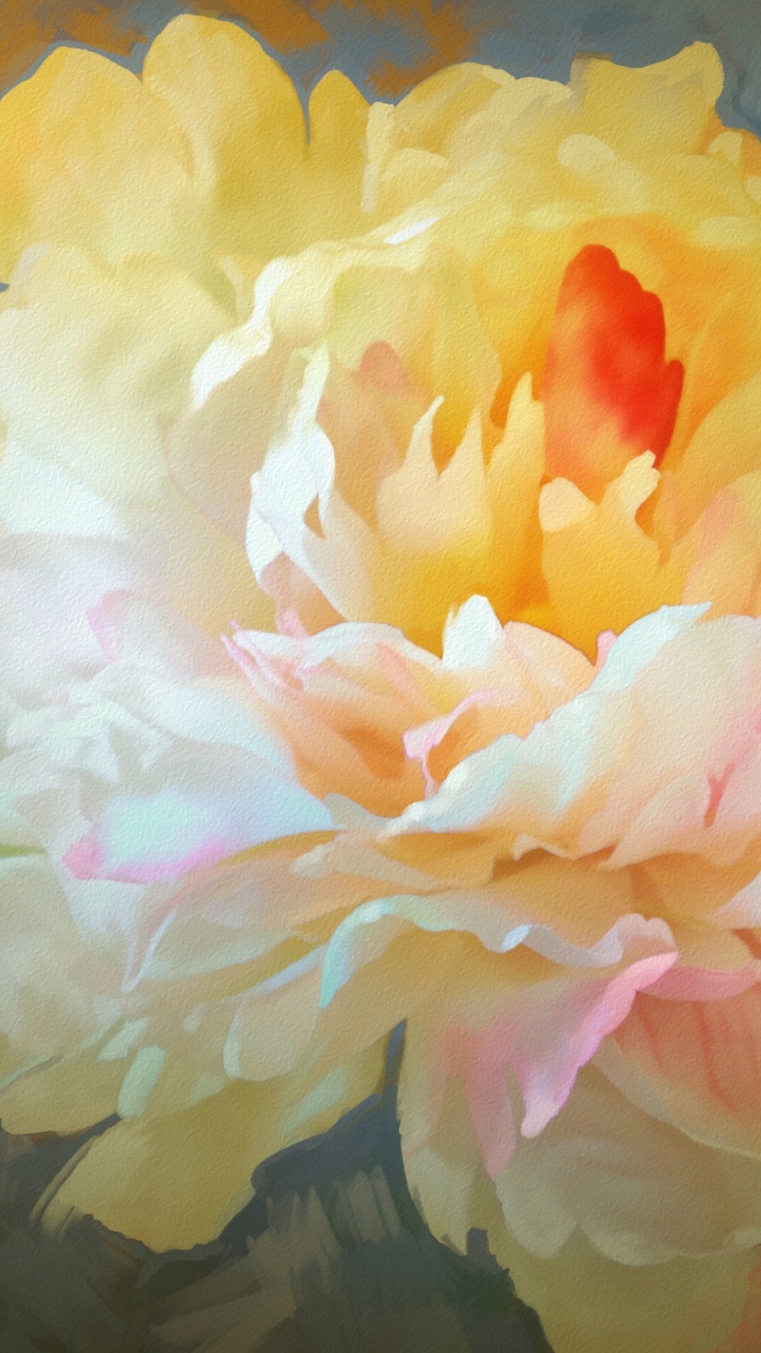 Yellow and Pink Flower in Close up Photography. Wallpaper in 1080x1920 Resolution