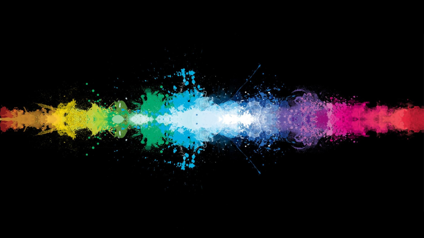 Luces Rosa Verde y Azul. Wallpaper in 1366x768 Resolution