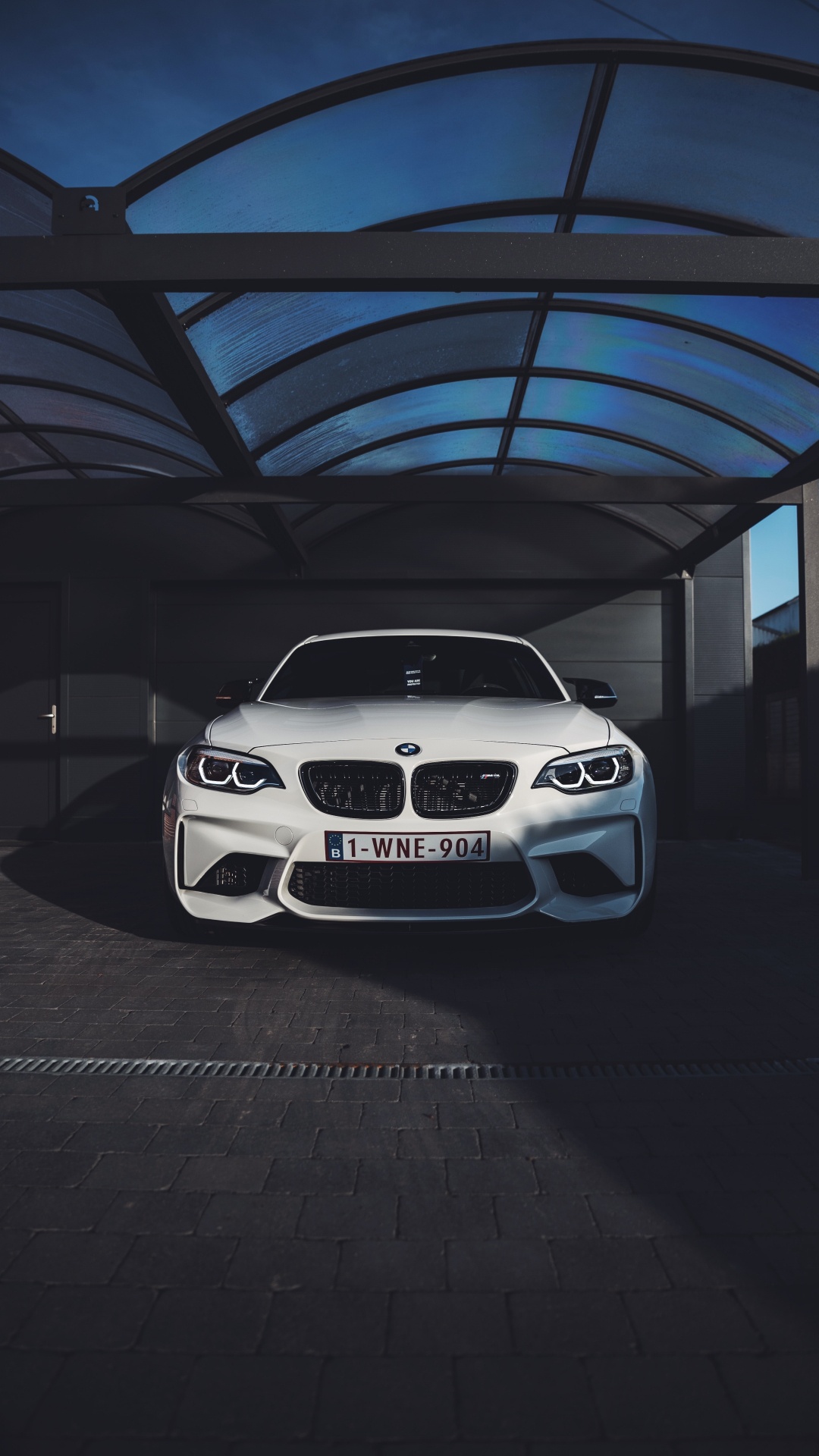 White Bmw m 3 on Parking Lot. Wallpaper in 1080x1920 Resolution