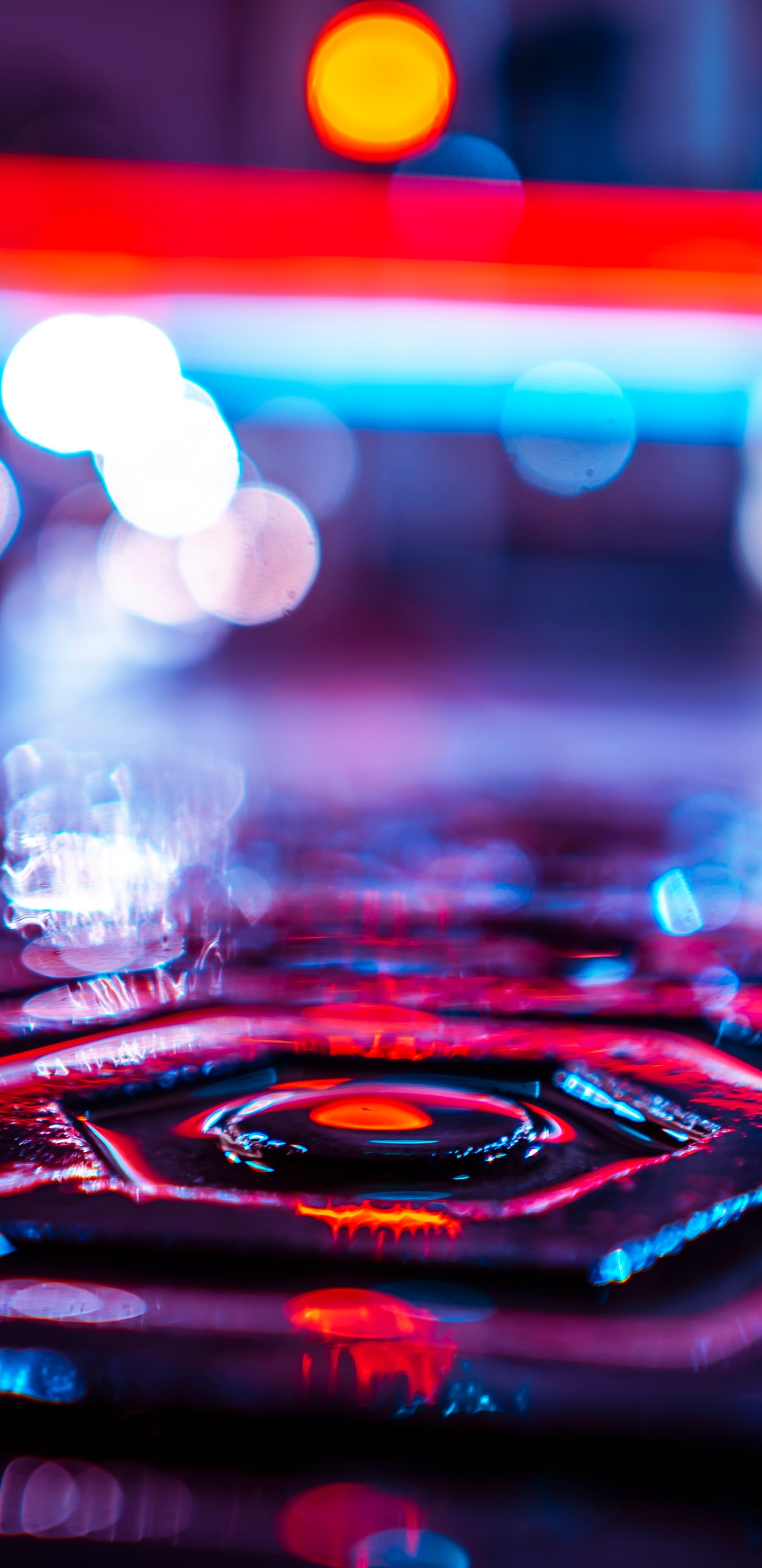 Bokeh, Blue, Red, Lumière, Electronics. Wallpaper in 1440x2960 Resolution