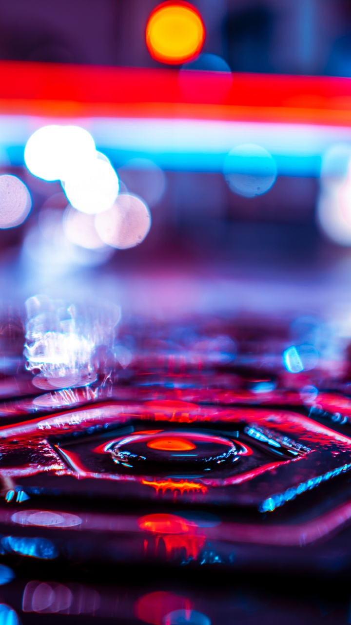 Bokeh, Blue, Red, Lumière, Electronics. Wallpaper in 720x1280 Resolution