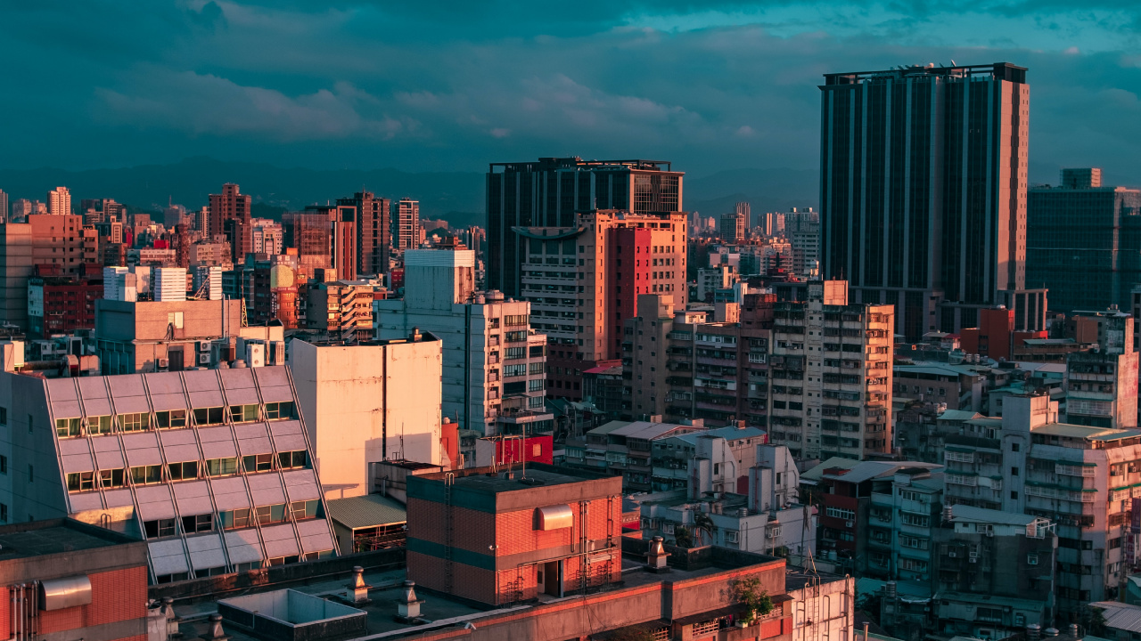 Cityscape, Taipei City, Chicago, Cloud, Building. Wallpaper in 1280x720 Resolution