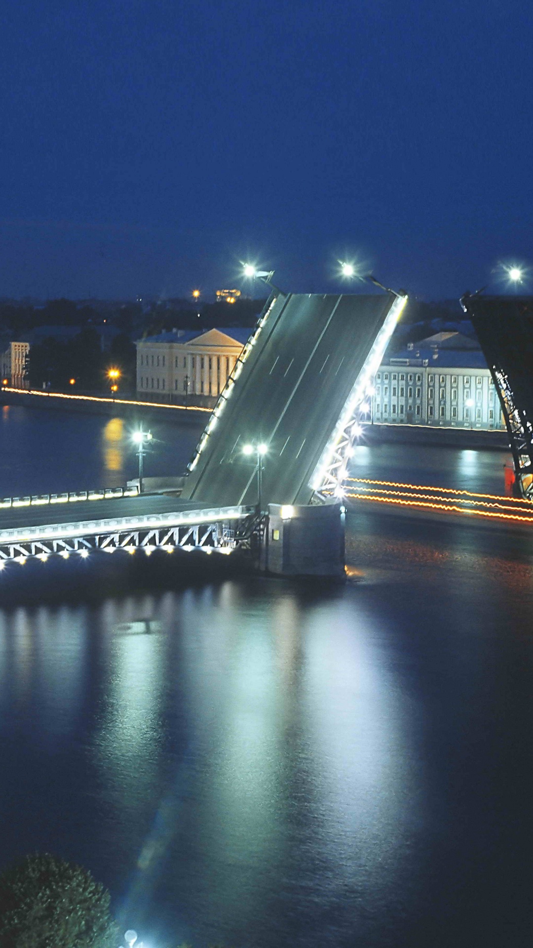 Bridge Over River During Night Time. Wallpaper in 1080x1920 Resolution