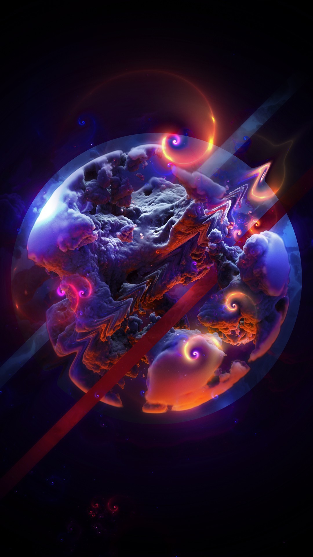 Earth, Android, Purple, Art, Astronomical Object. Wallpaper in 1080x1920 Resolution