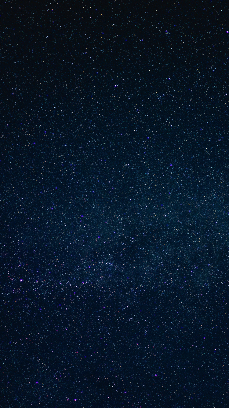 Nuit Étoilée Noire et Bleue. Wallpaper in 750x1334 Resolution