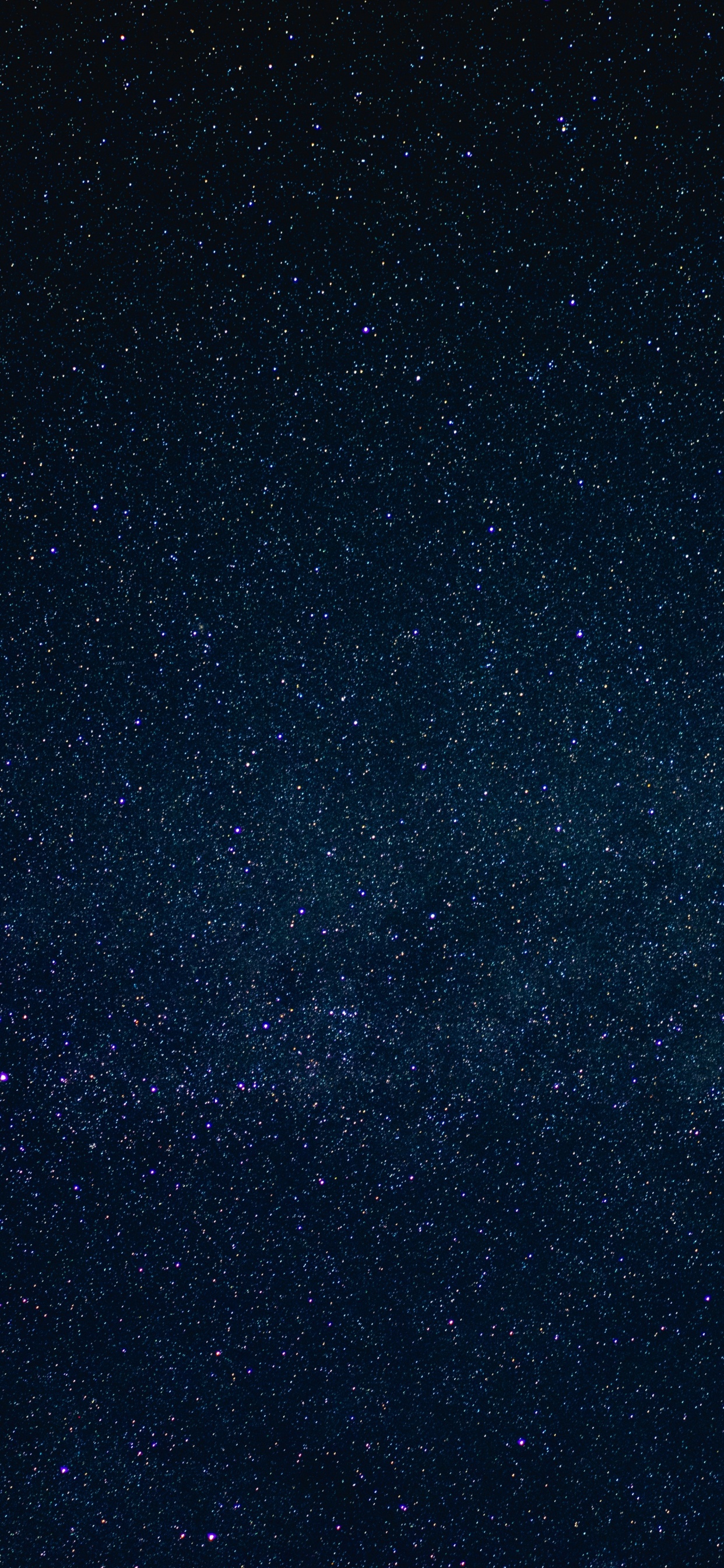 Schwarz-blaue Sternennacht. Wallpaper in 1242x2688 Resolution