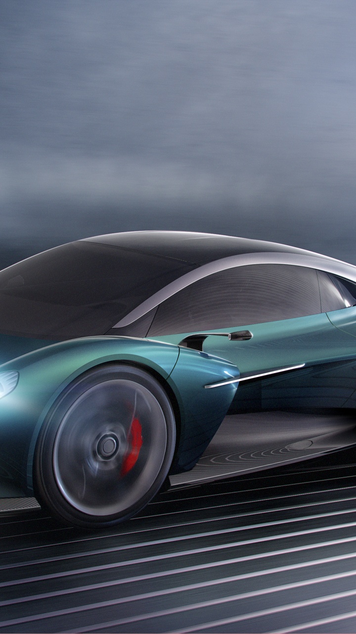 Porsche 911 Bleue Sur Route Noir et Blanc. Wallpaper in 720x1280 Resolution