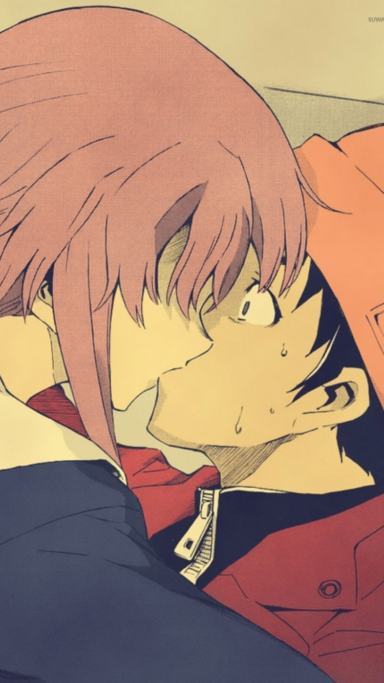 Personnage D'anime Masculin Aux Cheveux Bruns. Wallpaper in 750x1334 Resolution