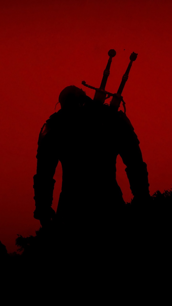 The Witcher, The Witcher 3 Wild Hunt, Geralt of Rivia, Netflix, Silhouette. Wallpaper in 720x1280 Resolution