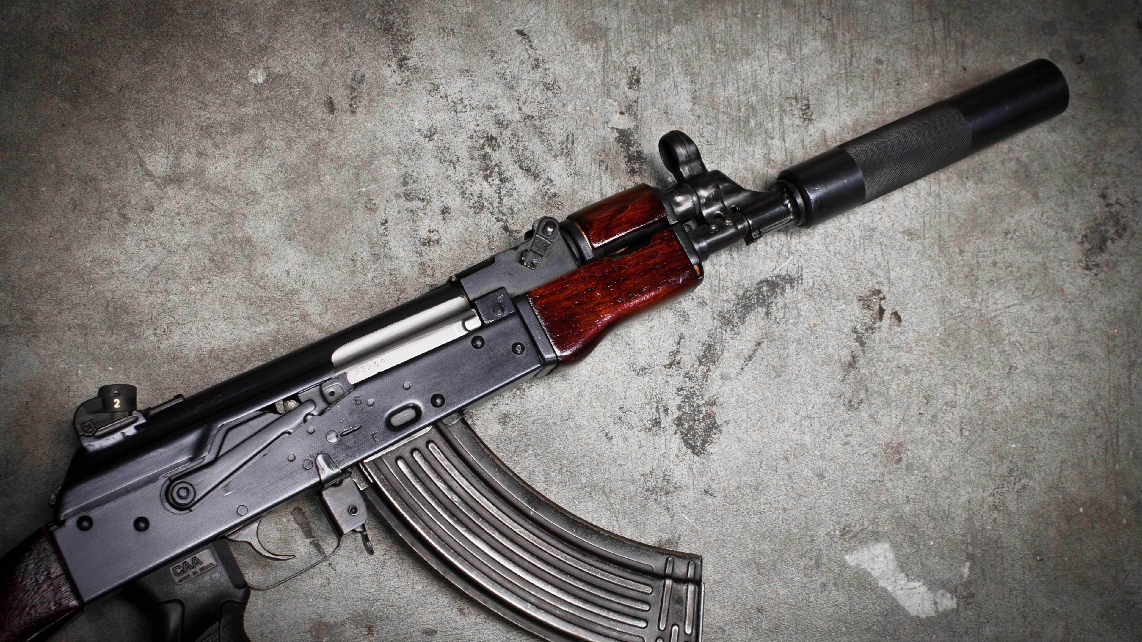 Ak-74, AKS-74U, Gun, Firearm, Trigger. Wallpaper in 3840x2160 Resolution