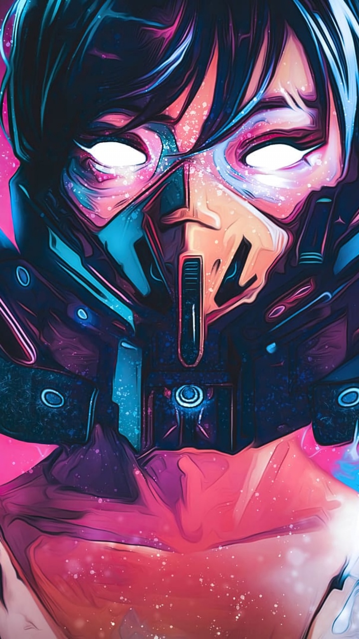 Girl Gas Mask Art, Gas Mask, Digital Art, Mask, Art. Wallpaper in 720x1280 Resolution