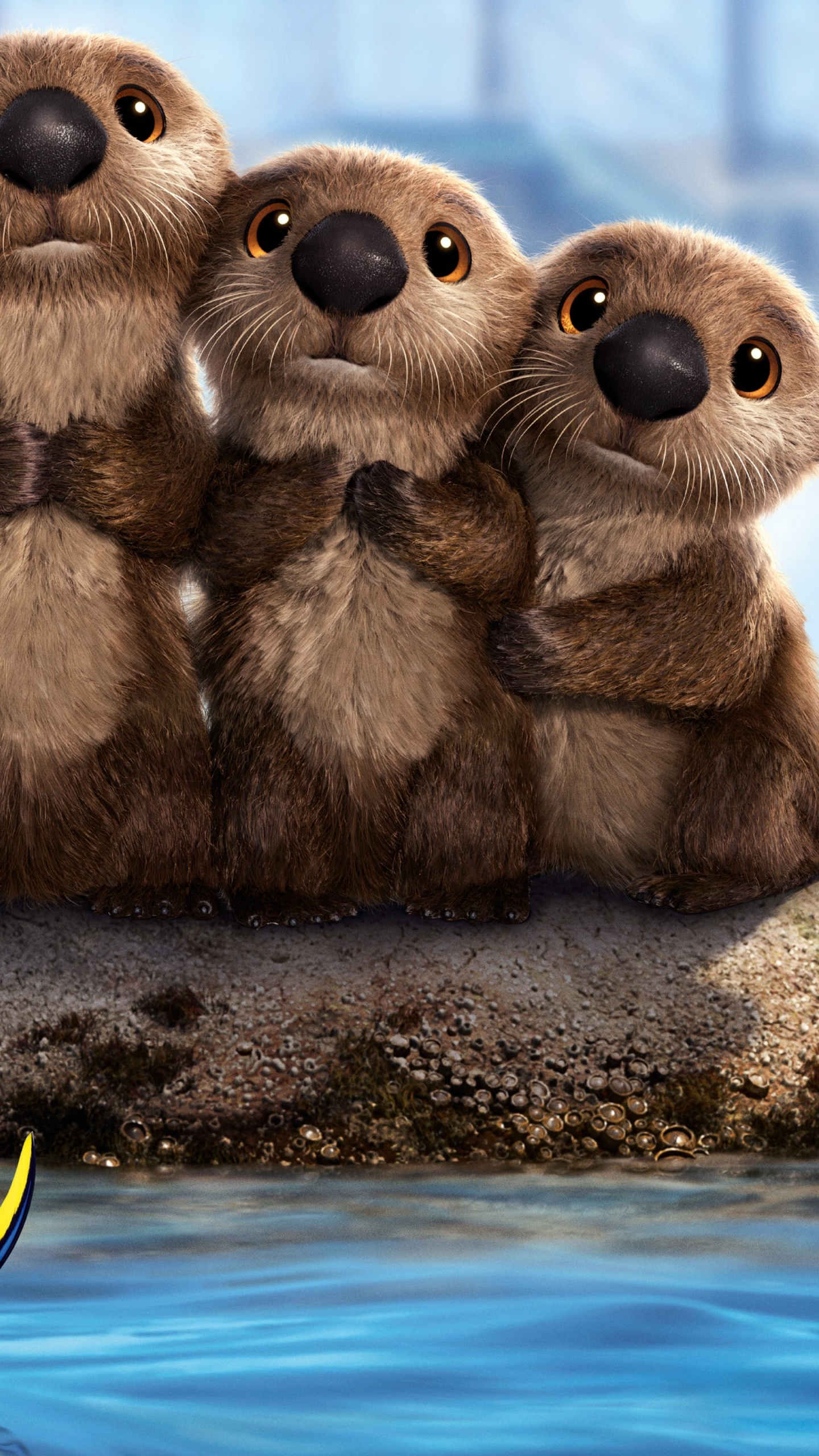 Suche Nach Dory Beaver, Pixar, Animation, The Walt Disney Company, Wasser. Wallpaper in 1440x2560 Resolution
