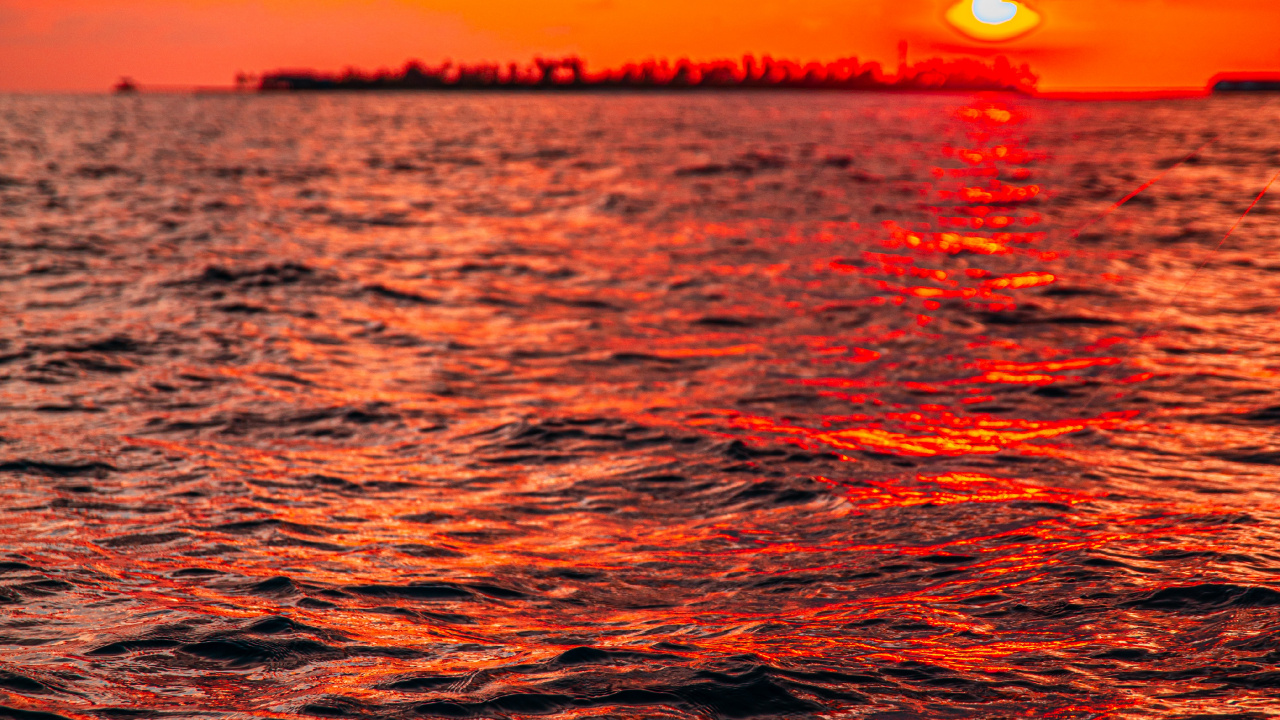 Nature, Ciel, Mer, Red, Afterglow. Wallpaper in 1280x720 Resolution