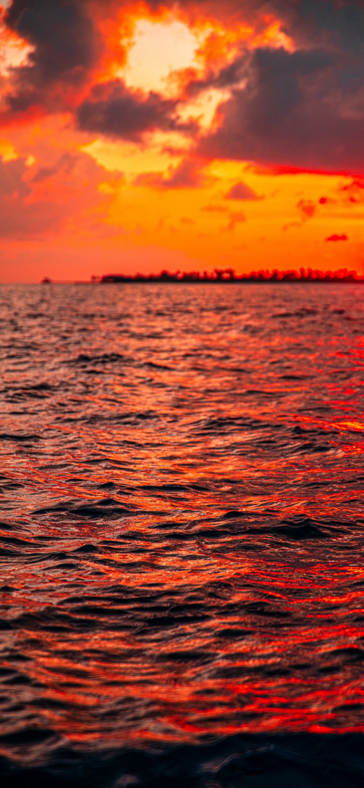 Ocean, Nature, Sky, Sea, Red. Wallpaper in 1242x2688 Resolution