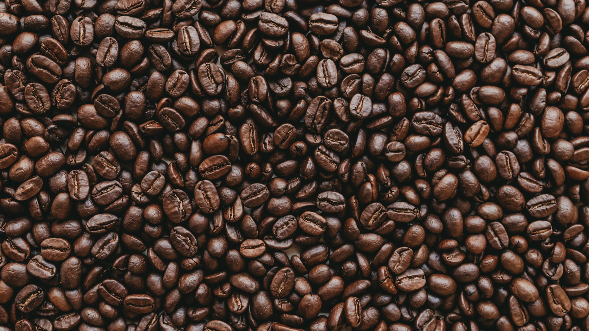Coffee Beans on Brown Wooden Surface. Wallpaper in 1920x1080 Resolution