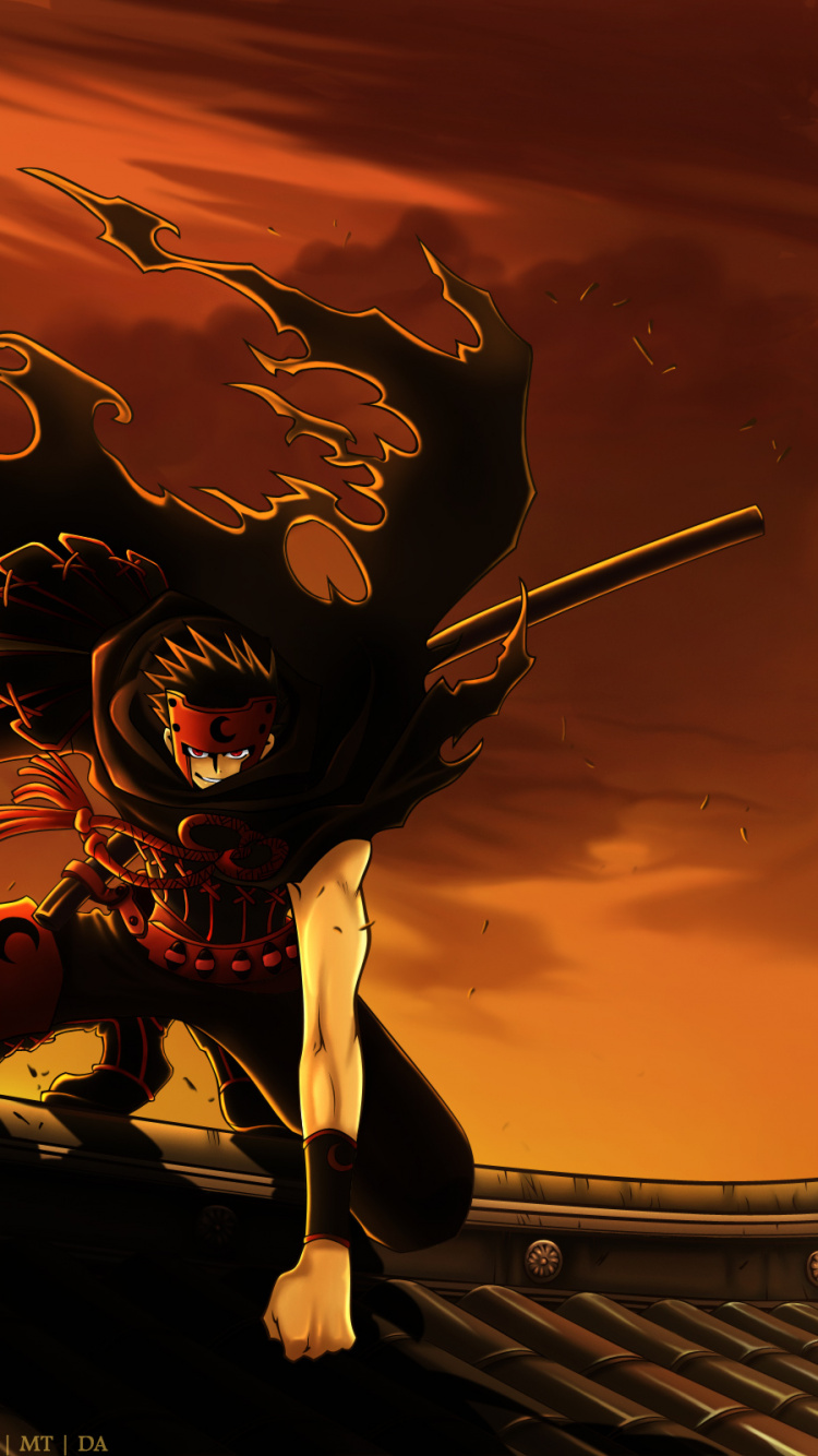 天空, 武士刀, 卡通 壁纸 750x1334 允许