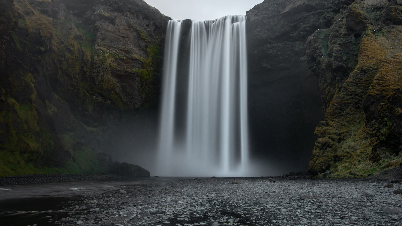 Cascada, Curso de Agua, Paisaje Natural, Metro, Fiordo. Wallpaper in 1366x768 Resolution